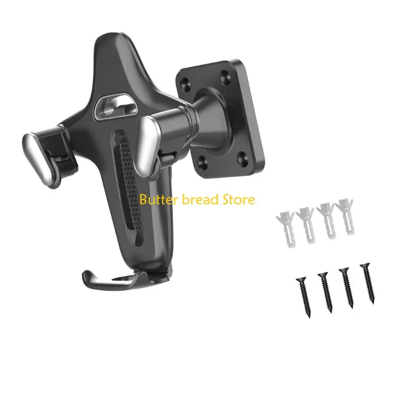 W89C Wall Mount Phone Holder Universal Adjustable 360 Degree Rotation For Kitchen Bathroom