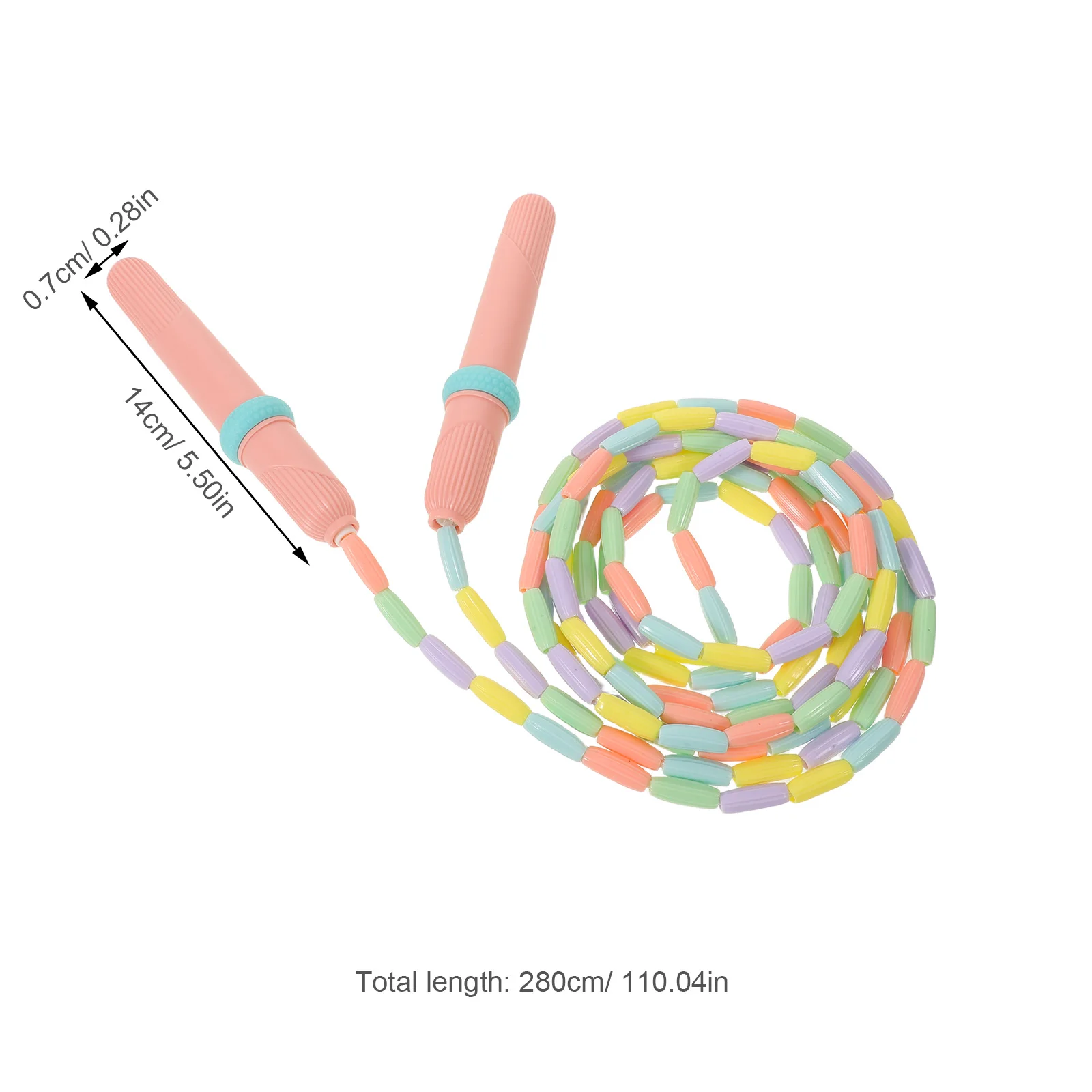 2 Stuks Kralen Springtouw voor Kinderen Lichtgewicht Verstelbare Kinderen Outdoor Fitness Springtouw Party Favor en Elementaire Pe