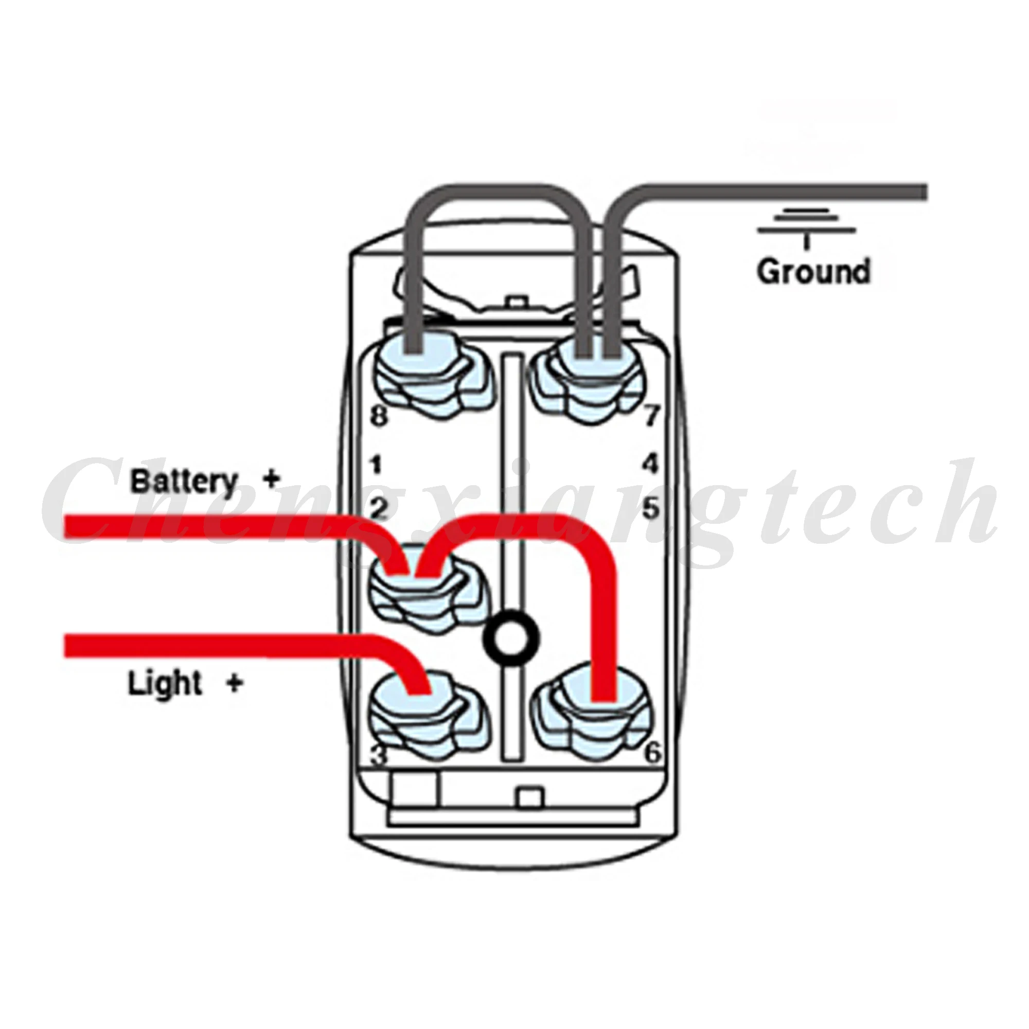 12V 20A Blue Led Auto Boot Laser Rocker Schakelaar Op Off, (On) Off, op Off Op, (On) Off Op, (On) Off (On) Waterdichte IP68