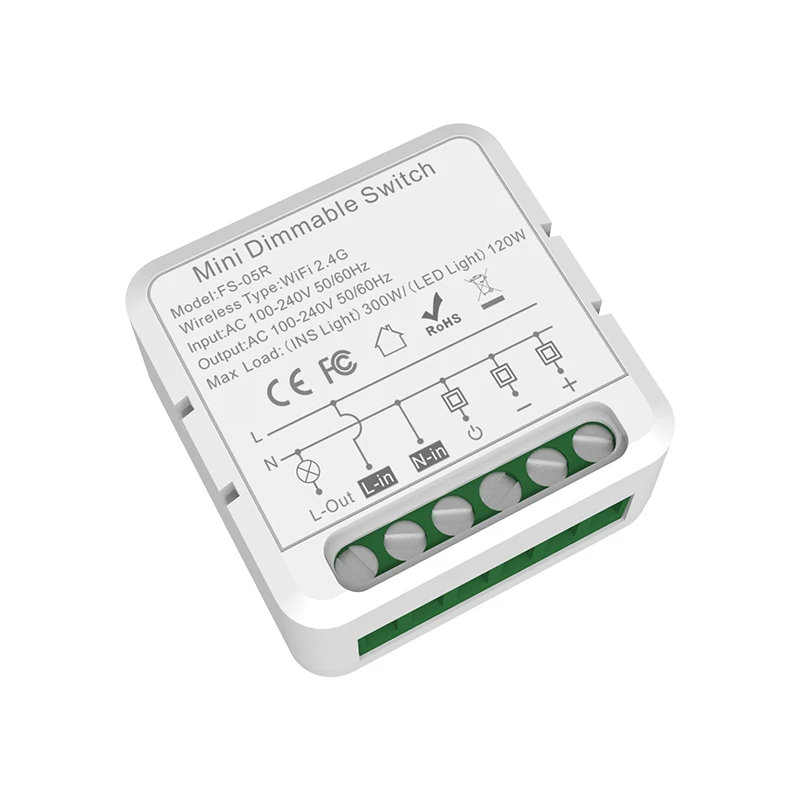 Tuya WiFi Smart Dimmer Switch Module Obsługa 2-drożnego sterowania Ściemnialny inteligentny przełącznik Smart Life Remote Control Współpracuje z