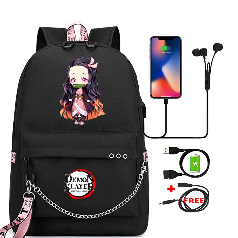 

Anime Bookbag Teenage Backpack Unisex School Bag for Boy Girl Mochilas Cartoon Printing Laptop Bagpack Back To School Rucksack