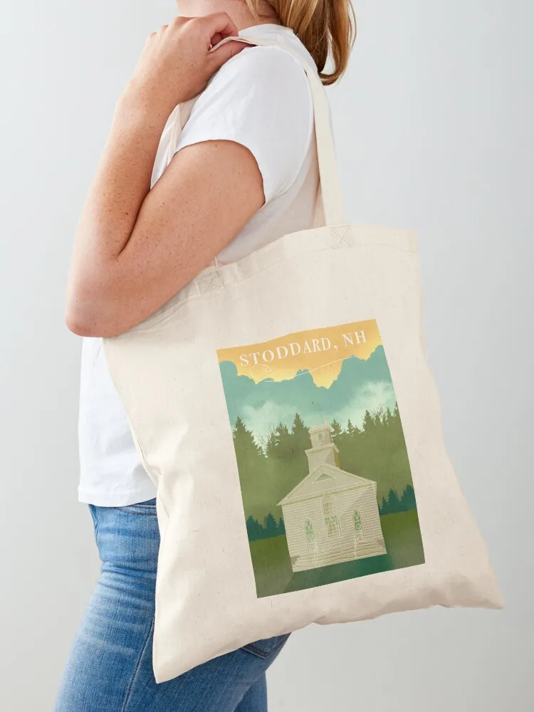 

Church Illustration Tote Bag reusable grocery bags Canvas Women's bags Reusable bags