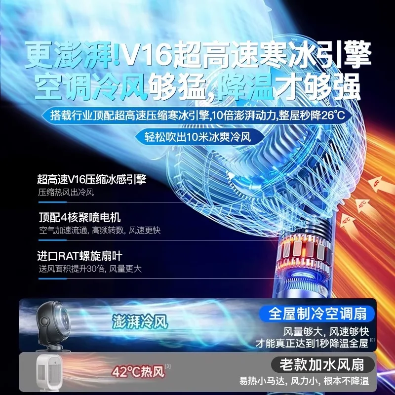 دوران مكيف الهواء، مروحة سطح المكتب 2025 مروحة صغيرة جديدة، طاولة مكتب تبريد صامتة