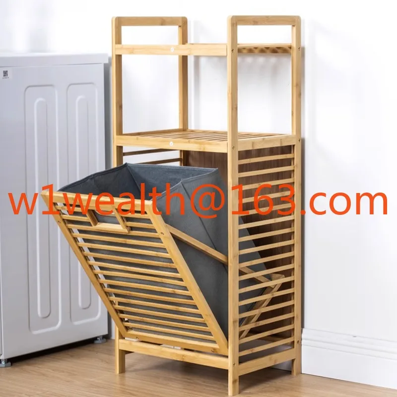 Bamboo Corner Clothes Household Bathroom Clothes Basket Rack Laundry Bucket Storage Clothes Basket