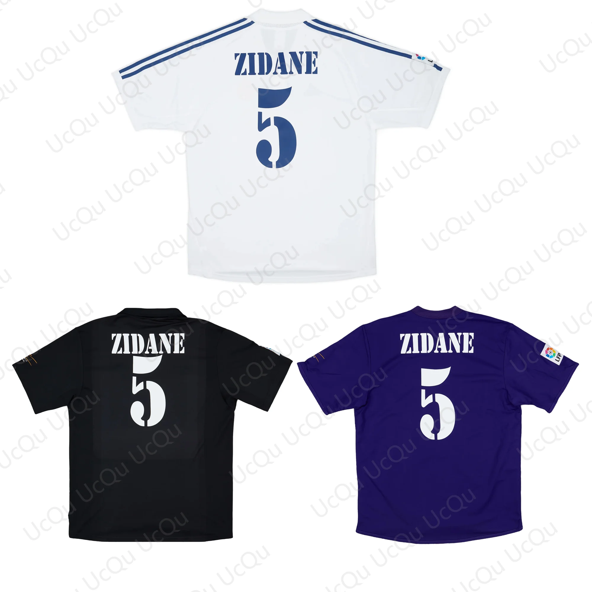 Vintage Classic Replica Summer 2001-2002 Zidane #5 Polo Soccer Sport T-shirt Home/Away Kit Football Jersey For Adult/Kids