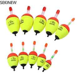 2Pcs EVA Luminous Fishing Night Float Light Stick Foam Plastic Bobber Sea Rock Fishing Striking Floats 5/8/10/15/20/30/40/50/60g