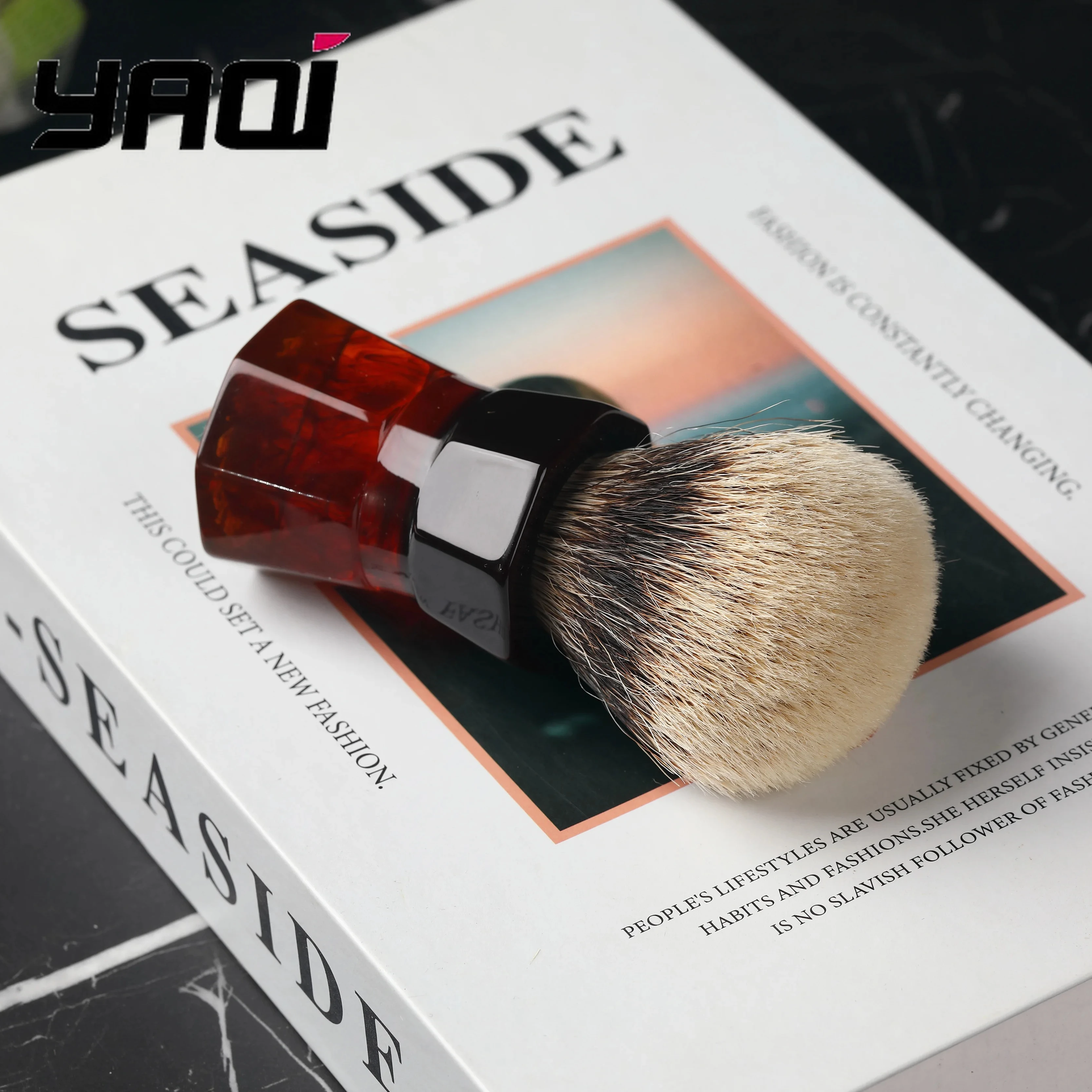 yaqi-26mm-moka-express-two-band-badger-hair-men's-beard-shaving-brush