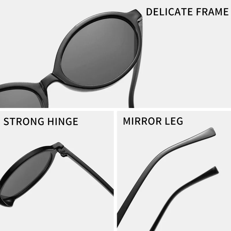 Lunettes de soleil ovales ultra-légères pour hommes et femmes, protection UV, elliptique, petite monture, tendance de la mode, nouveau, 2024