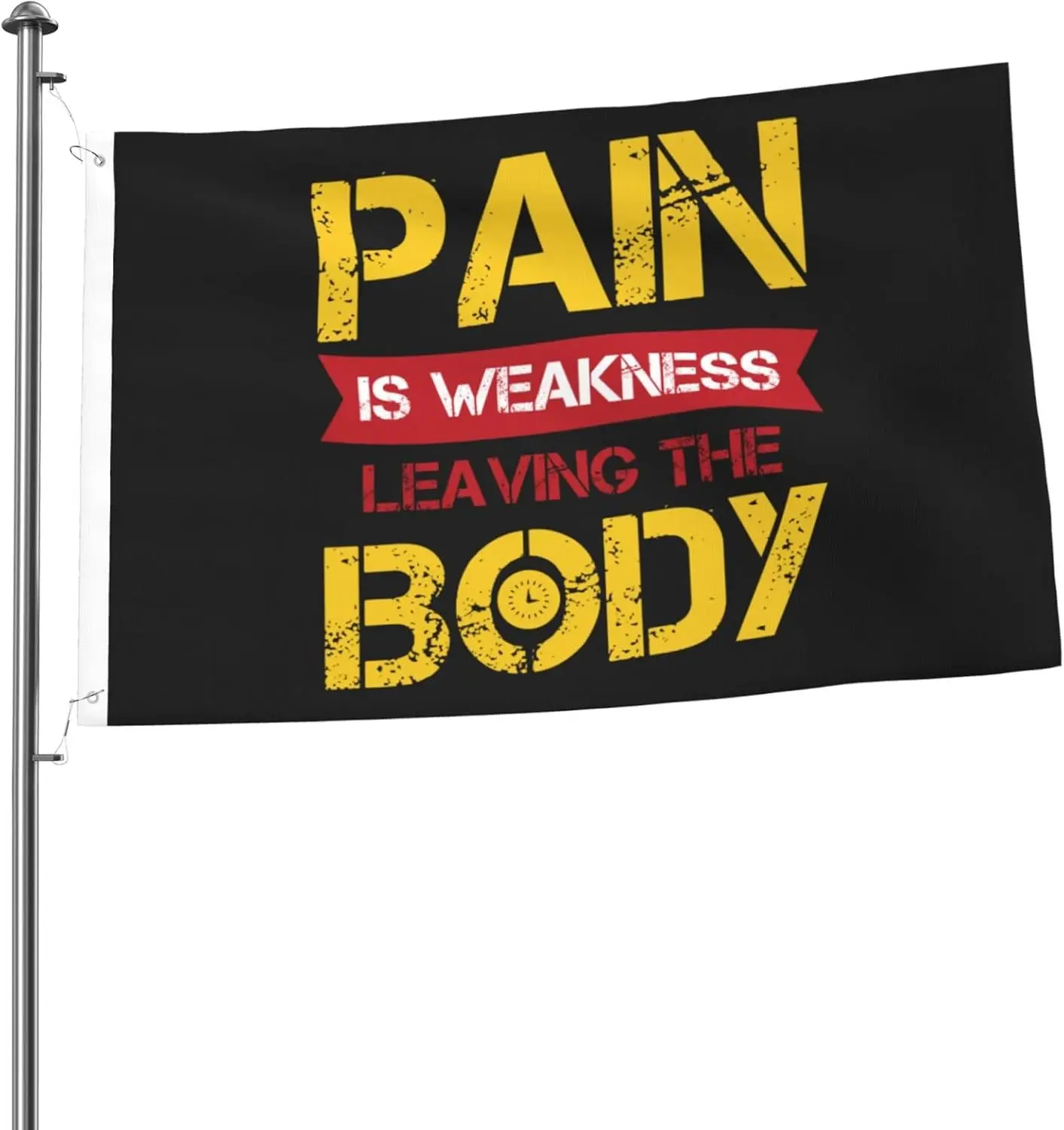 Flagicts 100% Polyester  Gym Pain Is Weakness Leaving The Body Flag