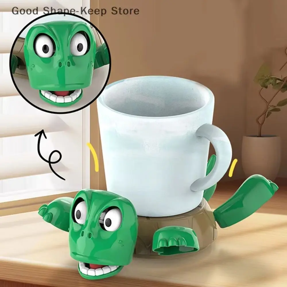 

ABS Panicked Turtle Coaster Frightened Turtle Gaping Eyes Turtle Cup Pad Quirky Diy Press Turtle Base Cup Mat Children Girl