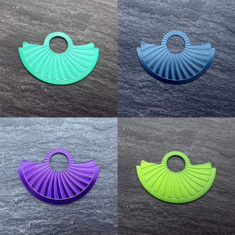 

Mod NH35 Movement Guard Automatic Hammer Green Metal Flake With UP Stickers Watch Modification Parts Fit NH36 4R 6R 7S Movement