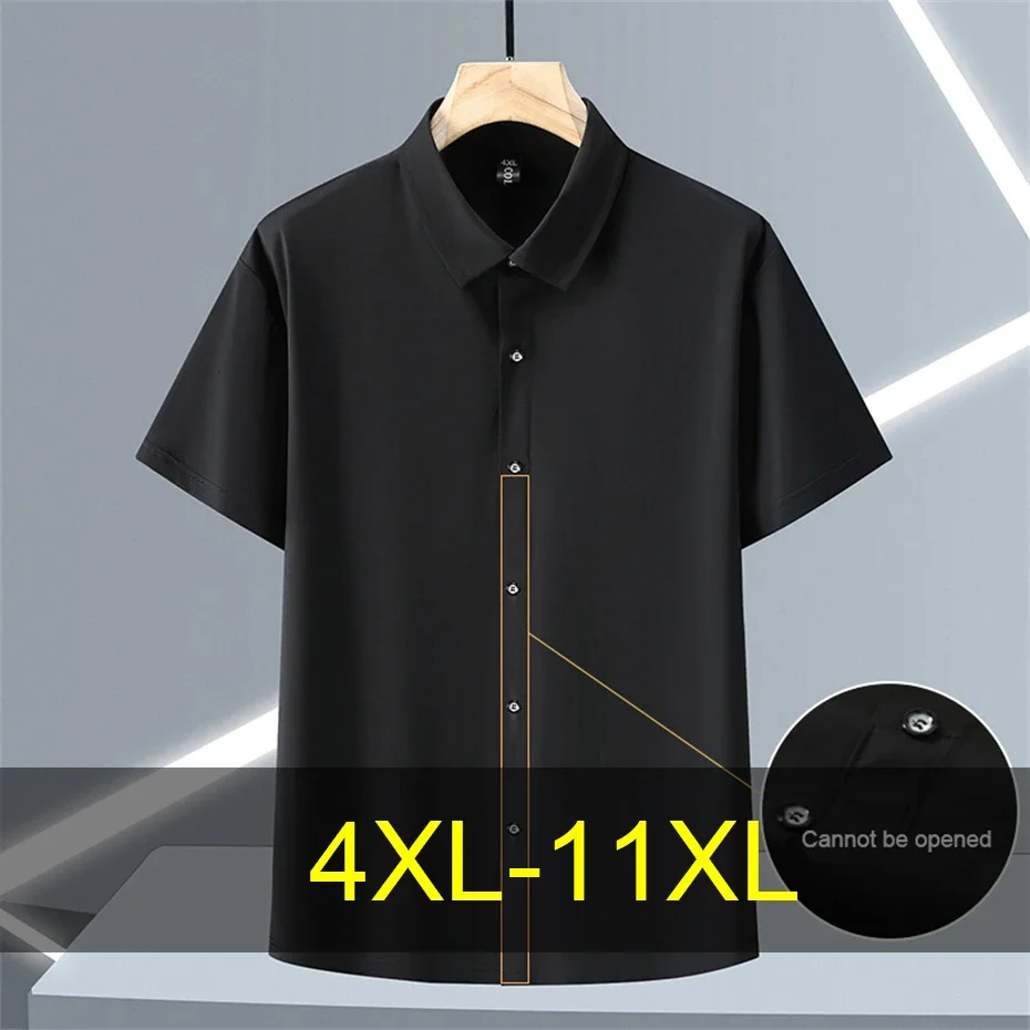 

Summer Polo Shirts Men Plus Size 10XL 11XL Short Sleeve Polo Shirts Male Solid Color Polo Shirts Big Size 11XL