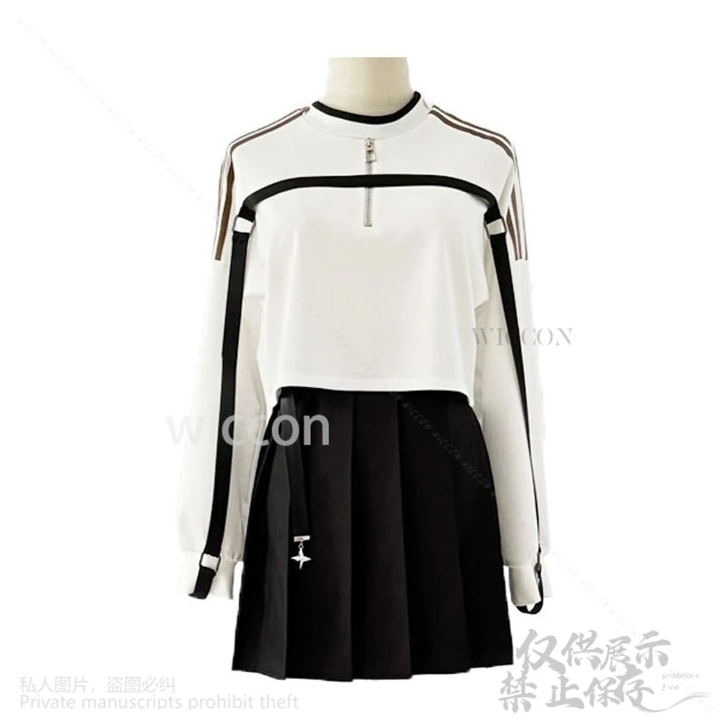 الحب و Deepspace Caleb لعبة تأثيري شيا Yizhou البطلة الزي الرسمي الأبيض هوديي صديقها البدلة الباروكات قلادة مخصصة