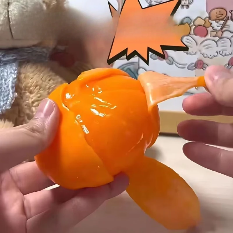 Bolha grande pérola laranja alívio do estresse brinquedo espremer diversão lento-rebote brinquedo criativo alívio do estresse maravilha alívio do estresse brinquedo