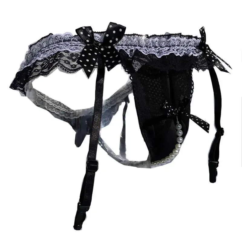 Pearl Sling Massage Underwears Tucking Gaff Crossdressing Panties Transgender Shemale Camel Toe Panty Garter Suspenders Thong