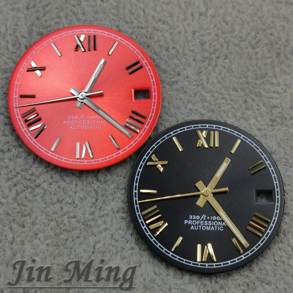 High Quality 28.5mm Aseptic Dial Fit Watch with Date Window Silver Gold Black Blue Pink Options Automatic NH35/NH36/4R/7S Moveme