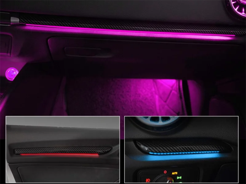 1:1 Mold 25 Lights Colorful Interior Ambient Light Fit for Audi A3 S3 2013-2020 Original Factory Car Interior Accessories