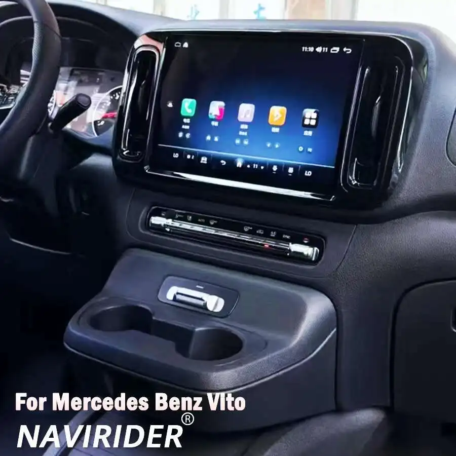 لمرسيدس بنز فيتو 116 W447 2025 مسجل شرائط ستيريو الوسائط مشغل فيديو CarPlay المضيف لتحديد المواقع والملاحة Qled شاشة 13.1 بوصة