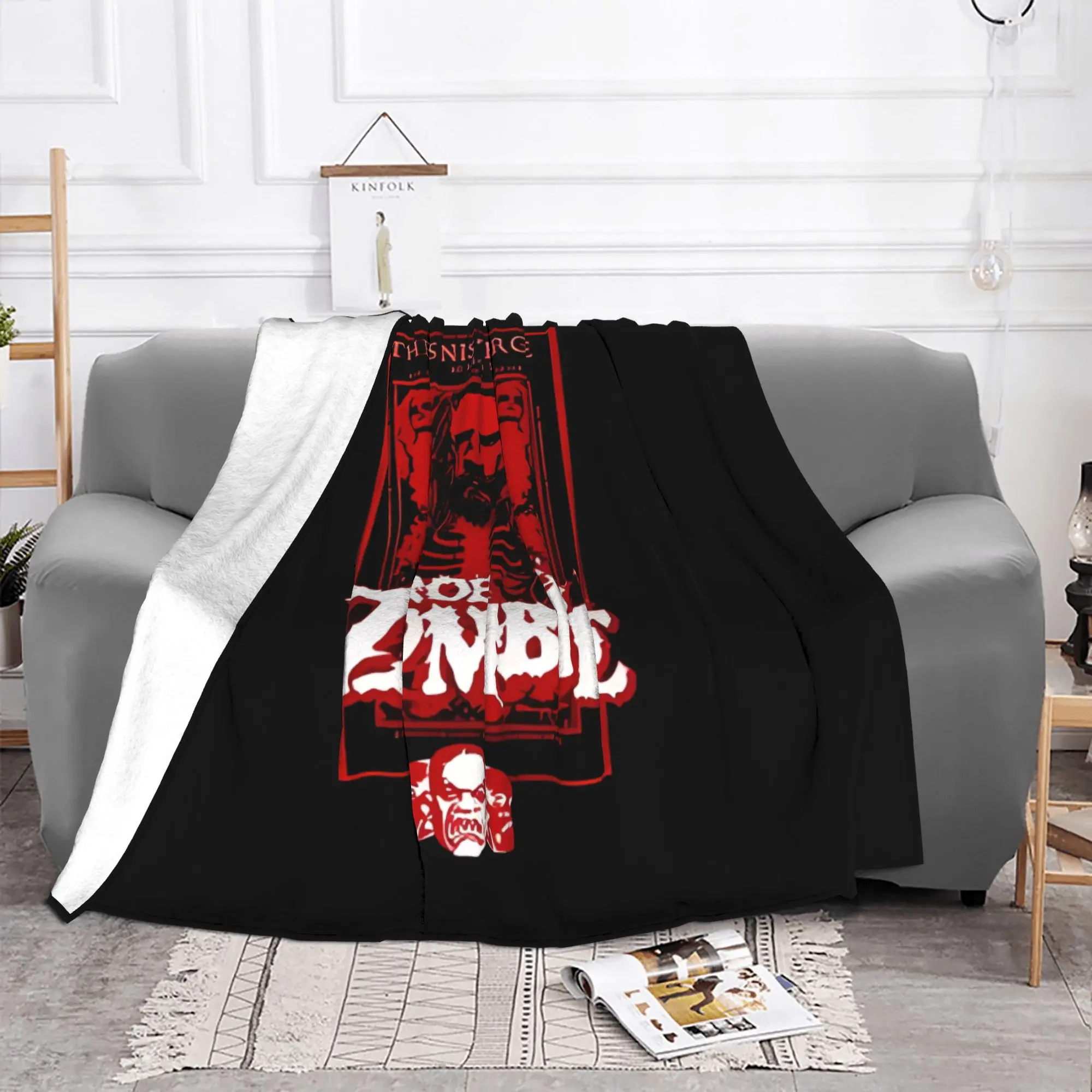 1PC  Movie 90S  Horror New the robzombie home room decorations Winter Blankets for Adults Bedding Home Interior Sofa Knee