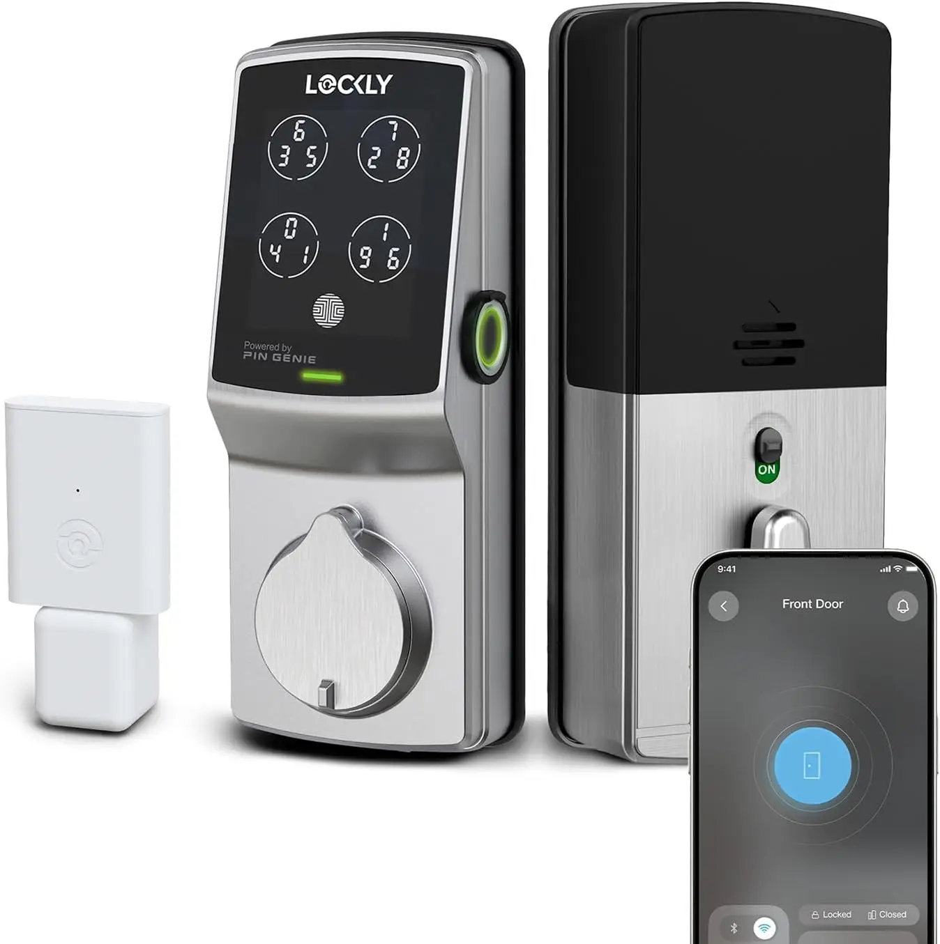 Secure Pro Smart Deadbolt Lock - Fingerprint Keyless Entry, PIN Genie® Patented Keypad, up to 99 Fingerprints, up to 33 Access