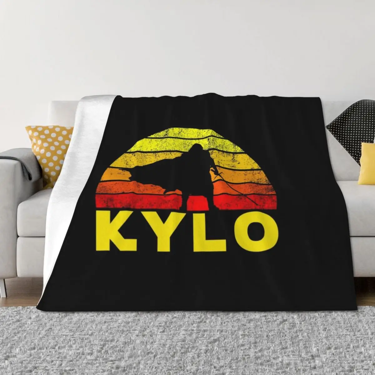 

KYLO retro vol.1 Yellow Throw Blanket Hairy halloween Retros Luxury Brand Blankets