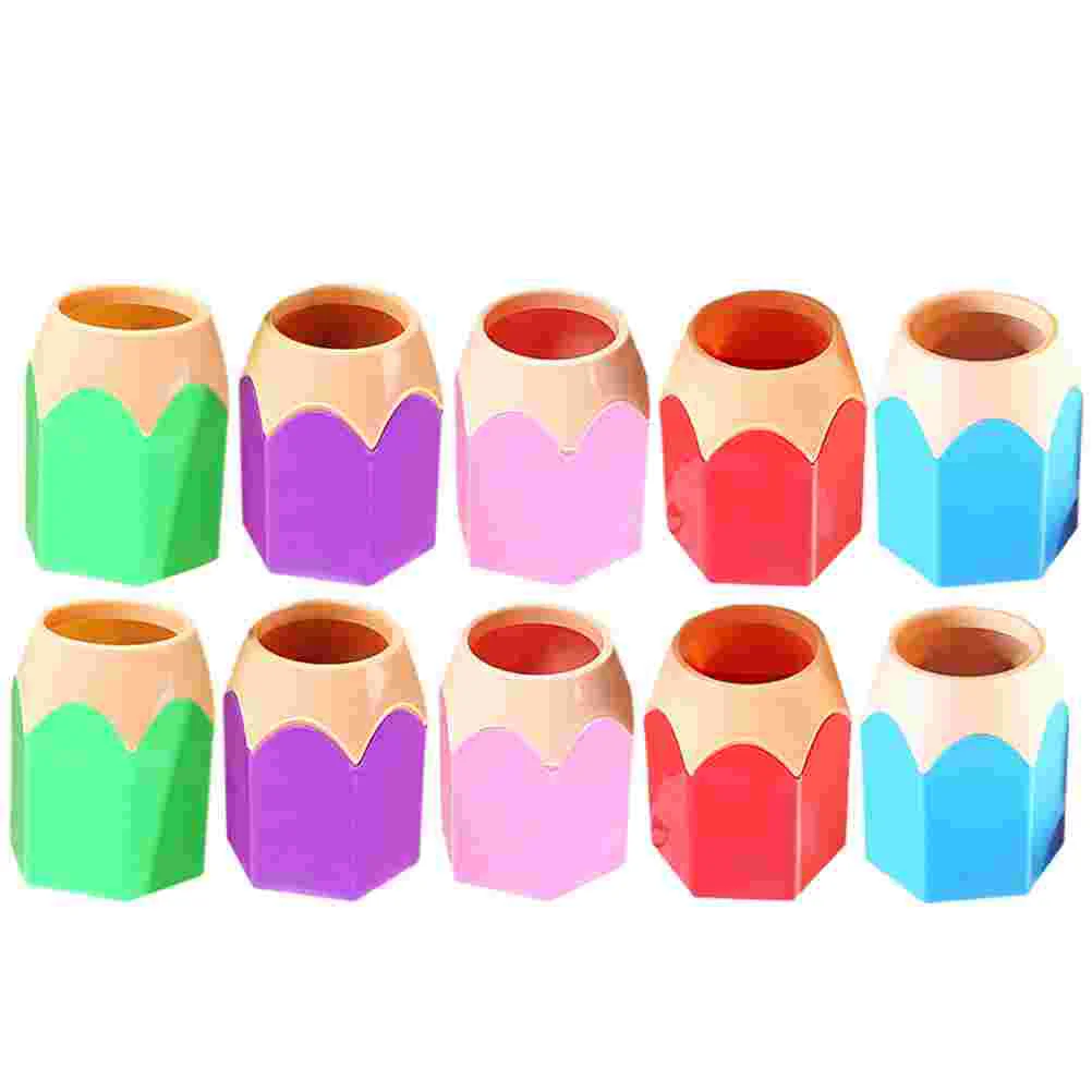 

10 Pcs Color Pencils Holder Cups Cute Containers Desk Makeup Brush Large Holders for Student Use