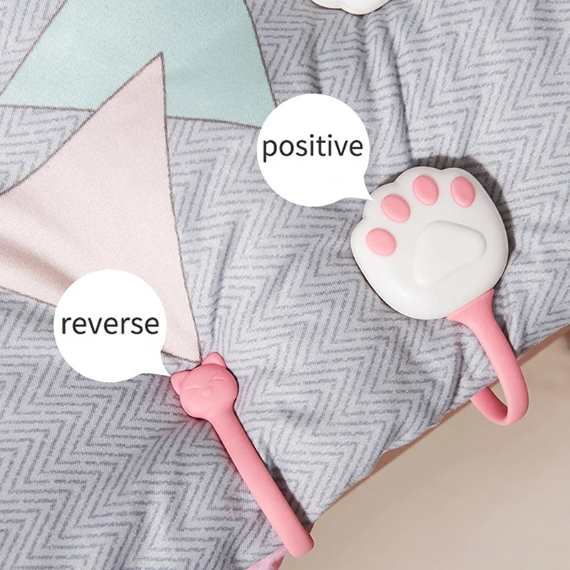 Cat's Paw Comforter Fixing Clips for Bed Sheet, Quilt Holder, Clothespins, Mattress Cover, Blanket Buckle, Anti-Slip Clip