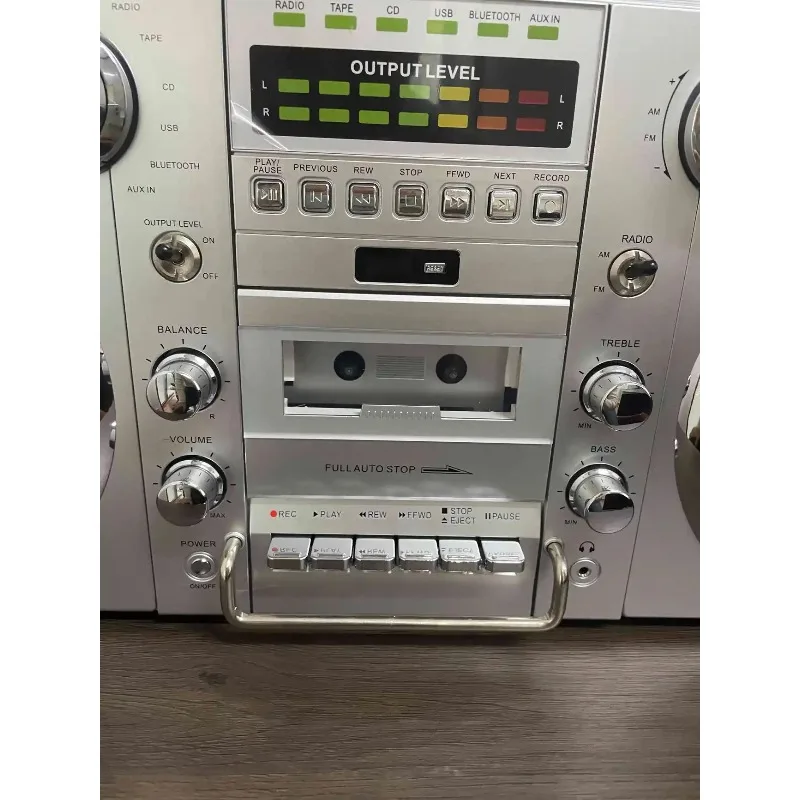 Multifunction Vintage Boombox Cassette Tape CD Player Recorder AM FM Radio High Power Bluetooth Speaker for Outdoor view 3