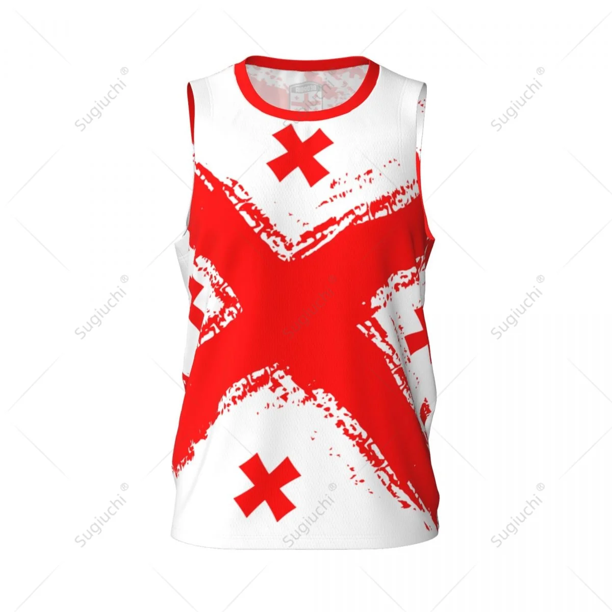Men Basketball Sports Georgia Flag Running Fitness Multifunction Jersey Sleeveless shirt Custom Name Nunber Exclusive
