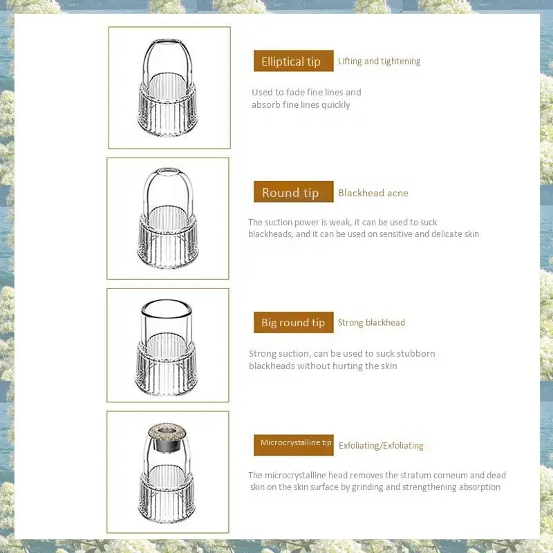 X17A 2025 NEW-Blackhead Remover Vacuum Suction Face Pimple Acne Comedone Extractor Facial Pores Cleaner Skin Care Tools