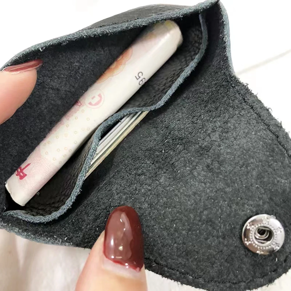 100% Genuine Leather Card Sleeve Custom Name DIY Slim Business Card Holder Personalize Letters Mini Purse Women Men Short Wallet