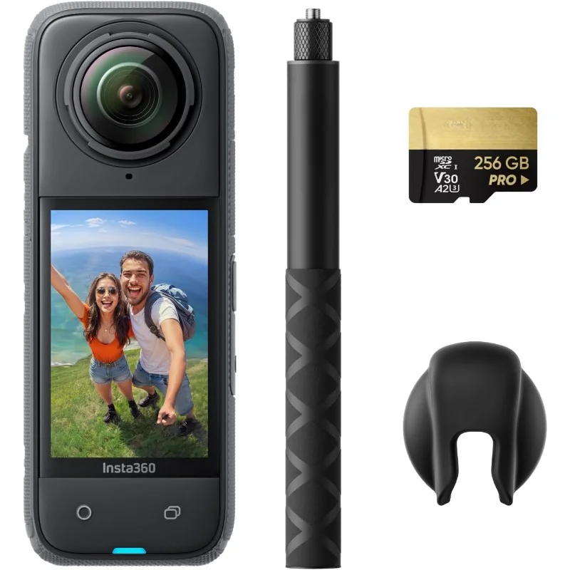 

X4 Get-Set Bundle - 8K Waterproof 360 Action Camera, 4K Wide-Angle Video, Invisible Selfie Stick