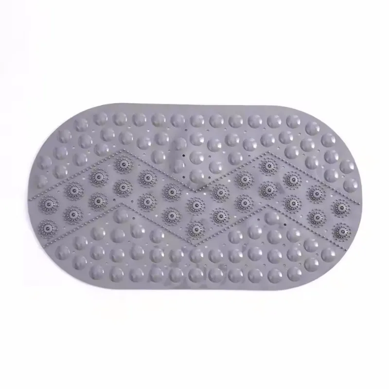 Non-Slip Bath Tub Shower Mat with Suction Cups,Machine Washable Bathroom Mats with Drain, Extra Large Bathtub Mat, 39x69cm