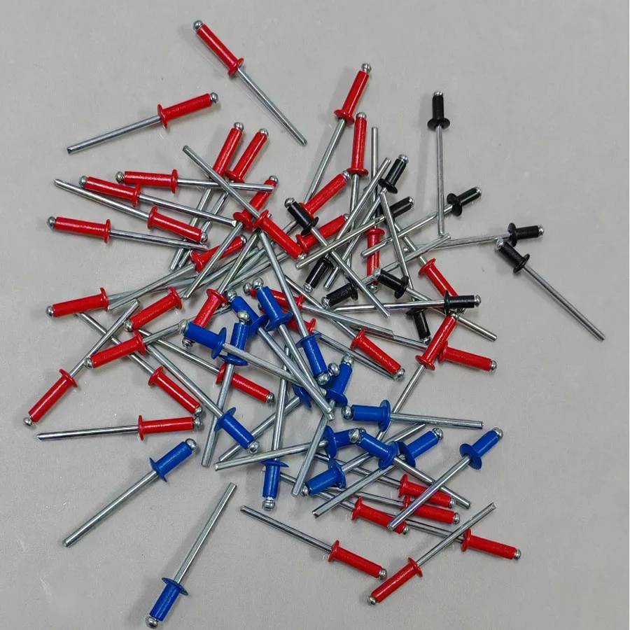 

Color Aluminum Round Head Blind Rivet, M3.2 M4 M5 Open Type Pop Rivet, Decorative Pull Rivet Fastener Nail