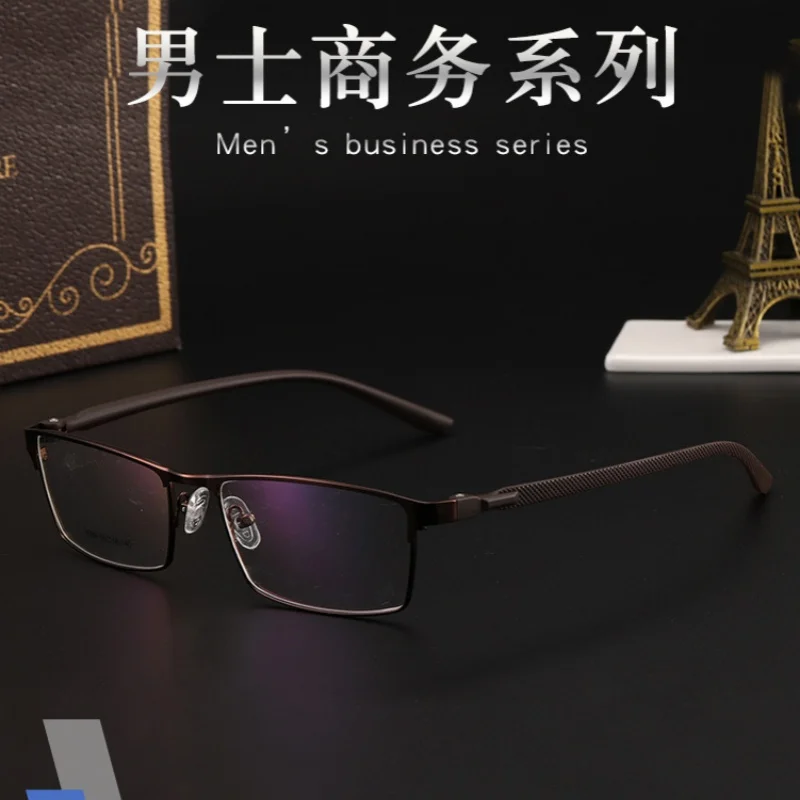 TGCYEYO Business Luxury Alloy Glasses Half Rim Optical Frames Retro Trend Spectacle Eyeglasses High Quality Light Glass
