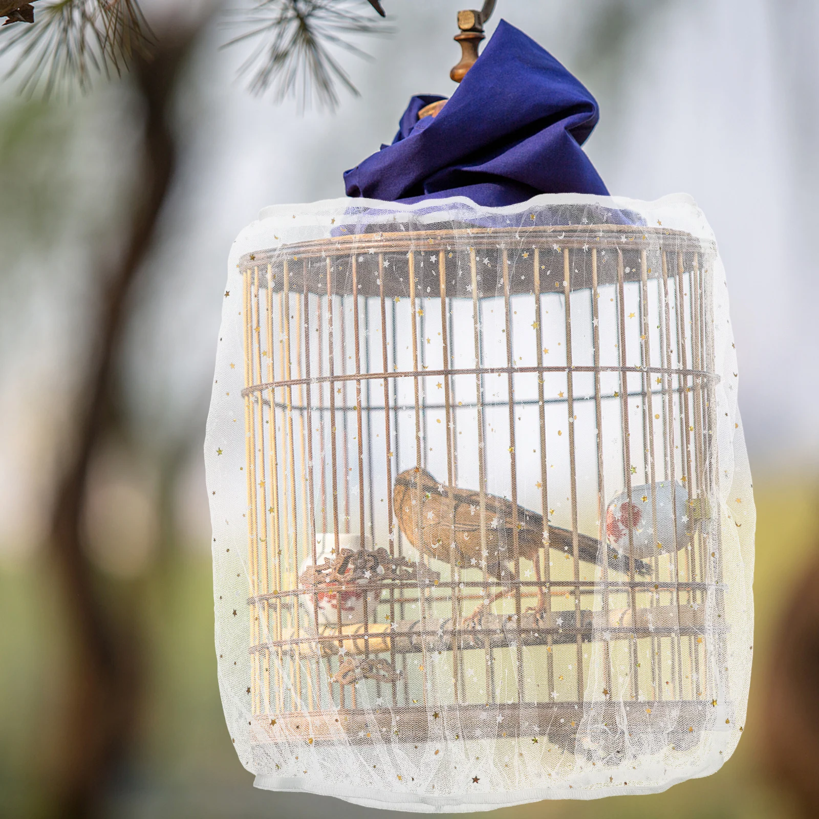 

Premium Bird Cage Cover Protector Mesh Skirt Gauze Netting Food Catcher Splash Proof Airy Cage Covers For Parrot Parakeet Indoor