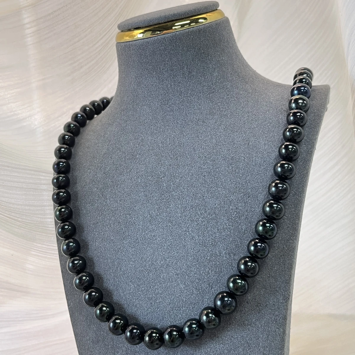 

8-9mm Natural Freshwater Pearls Black Near Round Beads for Jewelry Making DIY Women Necklace Bracelets Handicrafts Accessories