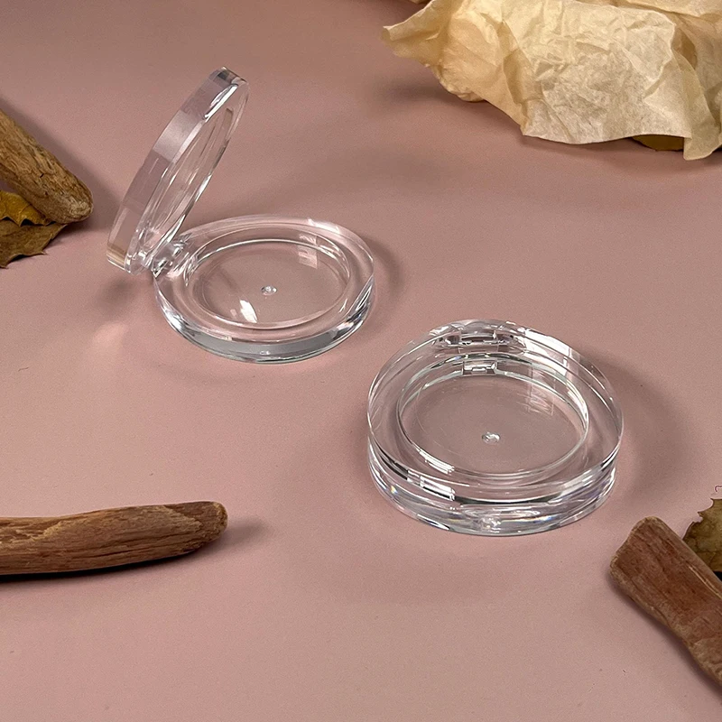 Puste pudełko na cienie do powiek Okrągłe etui na cienie do powiek i korektor Przenośny pojemnik na cienie do powiek dla kobiet i dziewcząt