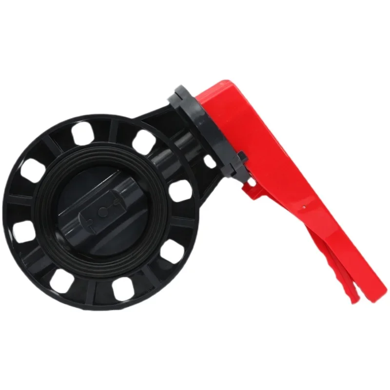 UPVC handle butterfly valve flange plastic clip acid and alkali resistant pipeline plastic valve sealing butterfly valve switch