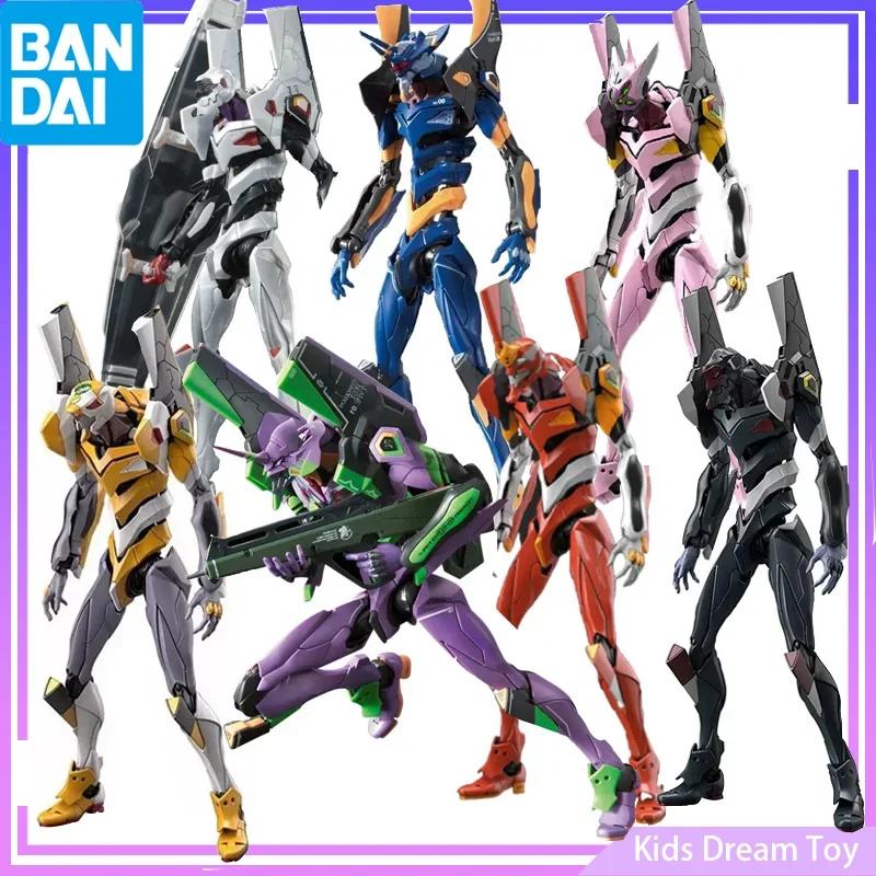 Bandai Original RG EVA Anime unidad EVANGELION 00 01 02 03 04 06 08 modelo de ensamblaje coleccionable figuras de acción juguetes regalo para niños