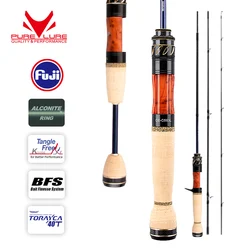 PURELURE CREEK DANÇA Trout Rod, Fundição De Pesca, UL Girando, Viagem Leve Rod, Corrente Ejeção Rod, Fuji Alconite Anel, Perch