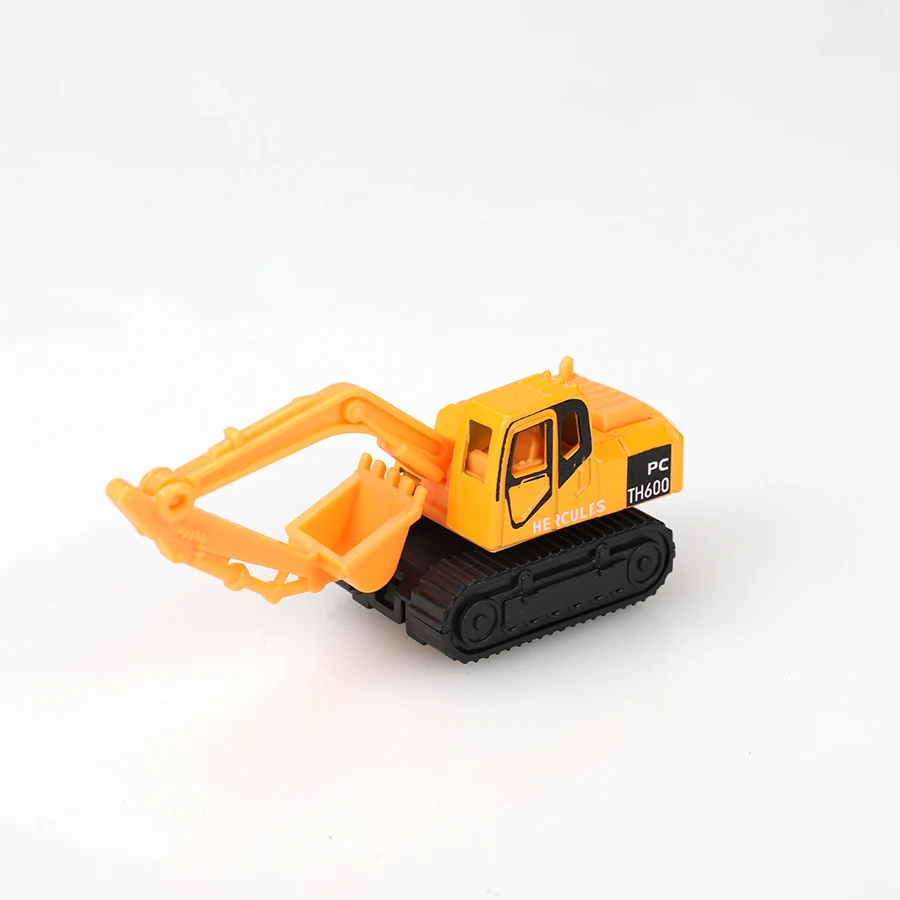 (Boxed) 1/64 Mini-Baugahrzeug-Druckguss-Spielzeugset, 6-teilig, Metalldruckguss, Jungenspielzeug, Schiebemodell, kein Rückzug.