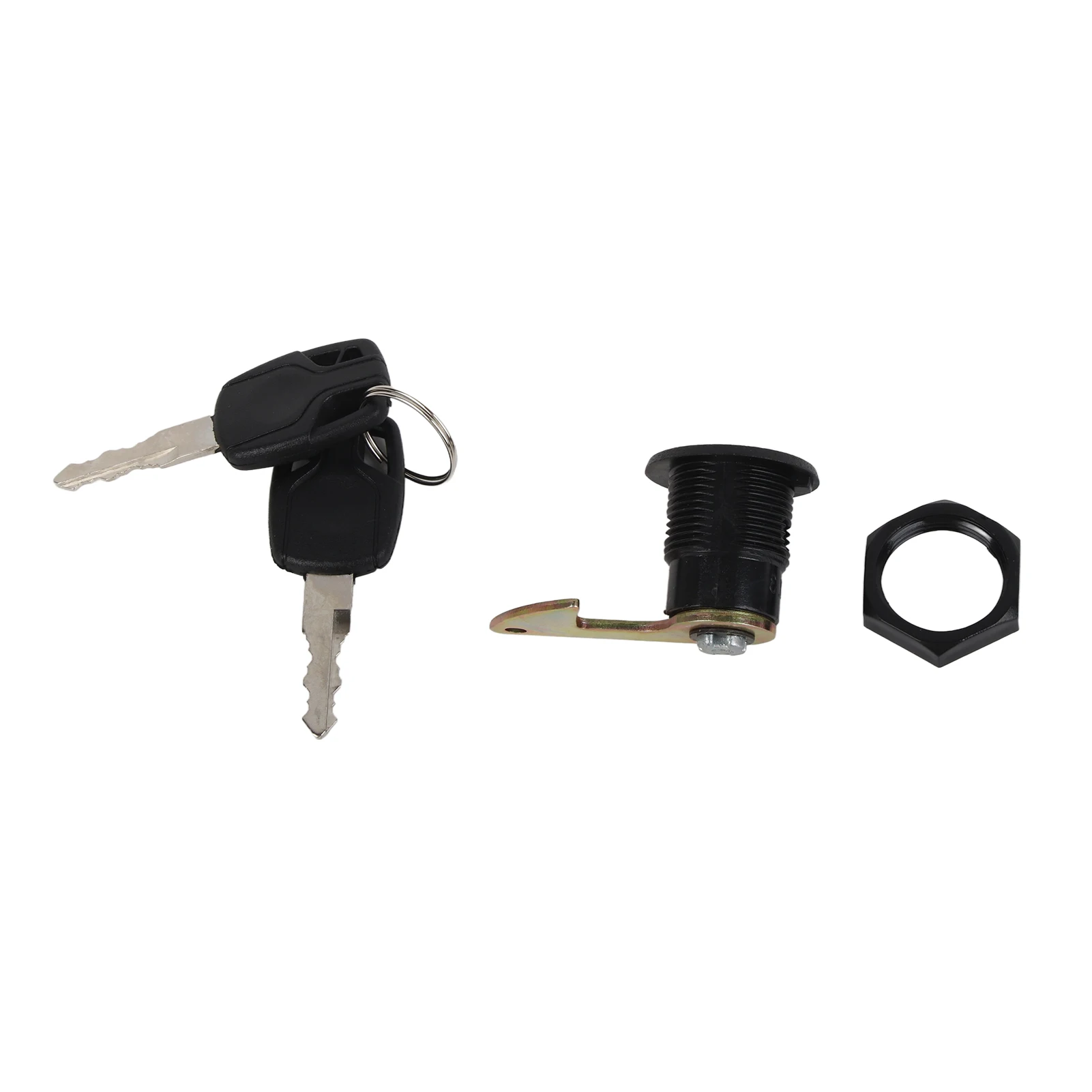 Scooter Fitting Tail Lock Aluminum Plastic Universal for Electric Motorcycle Storage Trunk - Long Hook Included, Easy Installati
