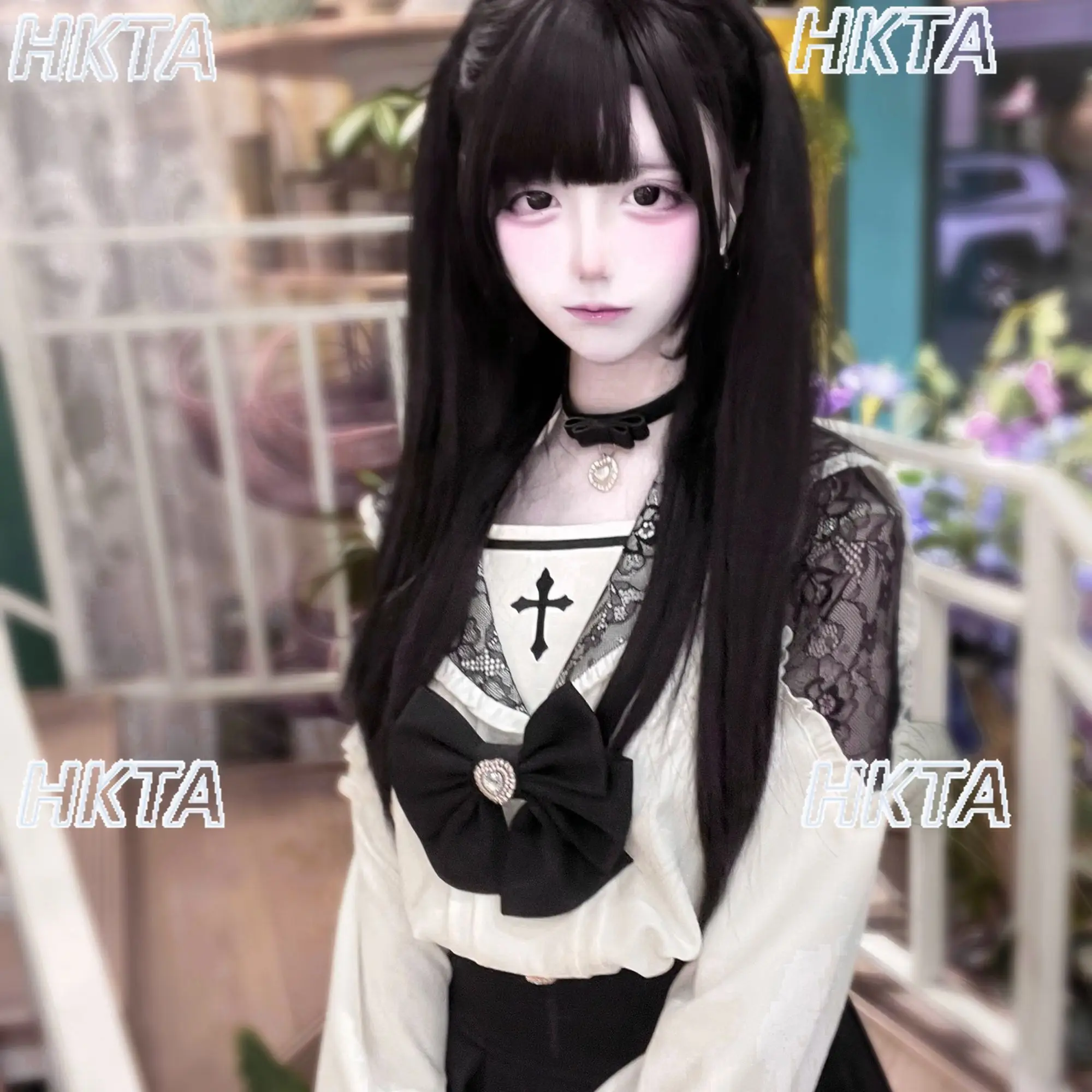 

Японская массовая серия 2026: весенняя готическая субкультура Y2K, кружевная блузка с бантом, плиссированная, с коротким рукавом, в стиле Dark Punk, черная, женская