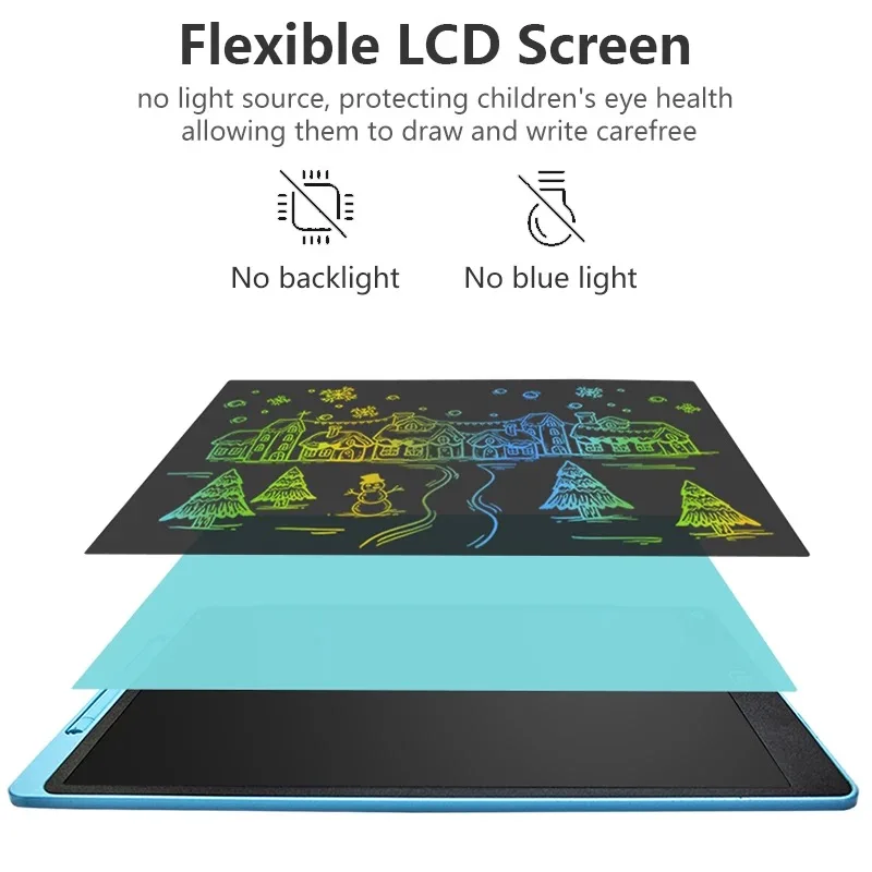 Tablette à dessin pour enfants, grand bloc-notes électronique avec écran coloré, jouet pour tablette graphique numérique, 16/20 pouces
