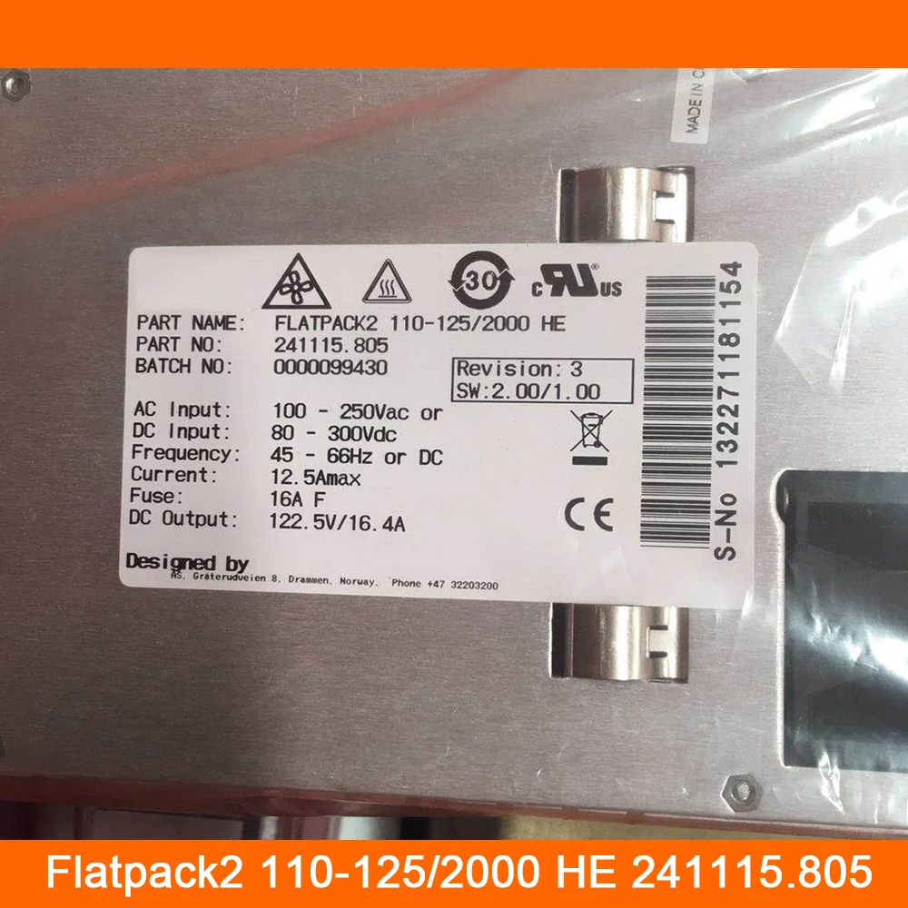 

Flatpack2 110-125/2000 HE 241115.805 Rectifier Module 122.5V 16.4A For ELTEK High Quality Fast Ship