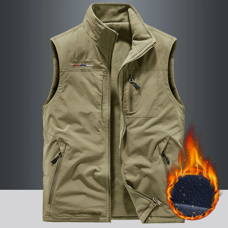 Mens Warm Casual Heated Vest Man Plus Size Outdoor Hiking Clothing Luxury Thermal Fashion Men's Heating Fishing Winter Coat