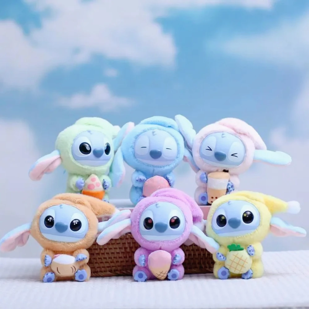 

HOT! kawaii Stitch Blind Box Bag Eat Some Thing Before Sleep Series Vinyl Cute Doll Mystery Box Fluffy Doll Surprise Gift