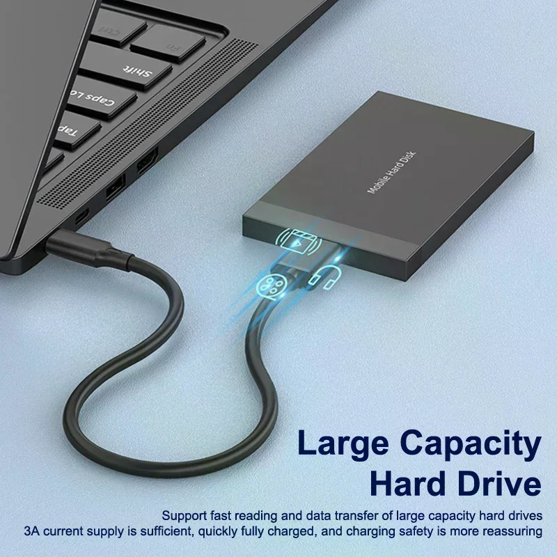 10gbps Laptop Phone External Disk Tablet Type C to Micro B USB3.0 Cable HDD 3A Hard Disk Drive Fast Transfer Data Cord for