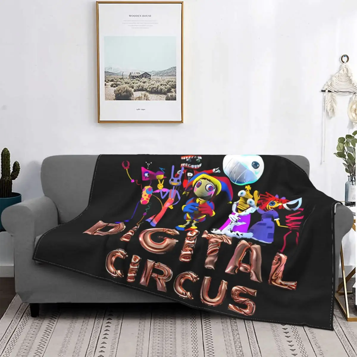 

The A-Amazing D-Digital C-Circus Cartoon Fleece Throw Blankets Pomni Jax Anime Blankets Home Office Ultra-Soft Plush Thin Quilt